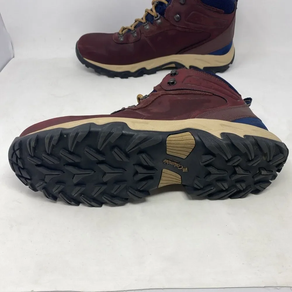COLUMBIA Newton Ridge Plus II Waterproof Hiking Boots Burgundy Sz 13